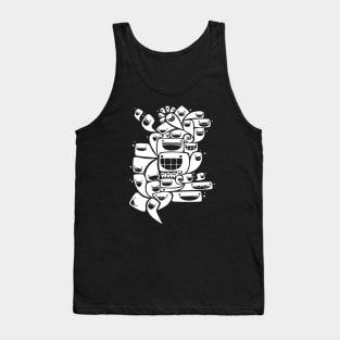 Happy Squiggles - 1-Bit Oddity - White Version Tank Top